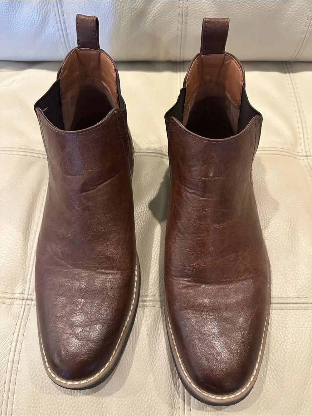 Deer Stags Mens Rockland Chelsea Ankle Boots Dark Brown Size 11